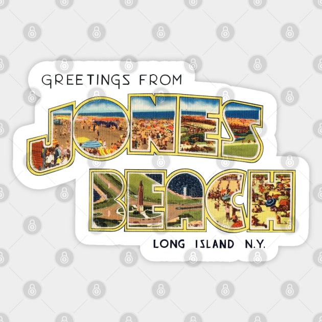 Greetings from Jones Beach Sticker by reapolo